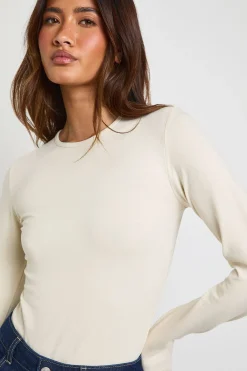boohoo Body Basique À Manches Longues Et Col Rond<Femme Basiques|Tops