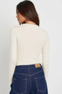 boohoo Body Basique À Manches Longues Et Col Rond<Femme Basiques|Tops