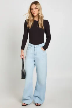 boohoo Body Basique Petite À Manches Longues Et Col Rond<Femme Basiques|Tops