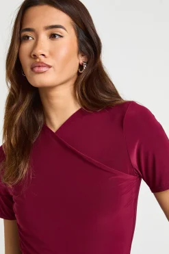 boohoo Body Cache-Cœur en Maille Satinée Mat<Femme Tops