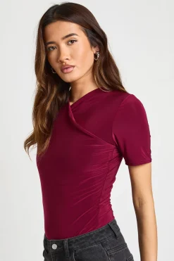 boohoo Body Cache-Cœur en Maille Satinée Mat<Femme Tops