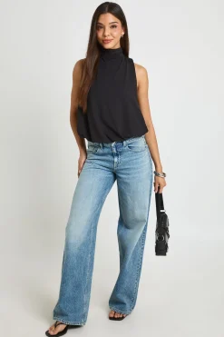 boohoo Body Col Montant À Découpe Dorsale<Femme Tops D’Automne|Looks De Rentrée