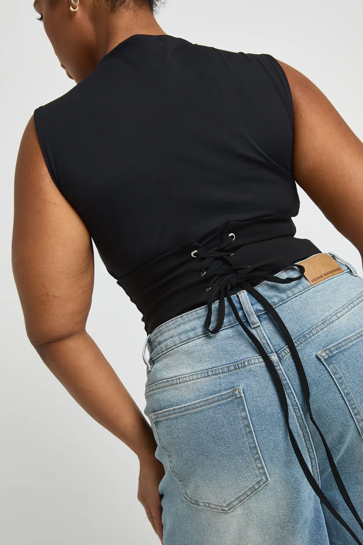 boohoo Body Corset Grande Taille Avec Laçage Dos<Femme Tops