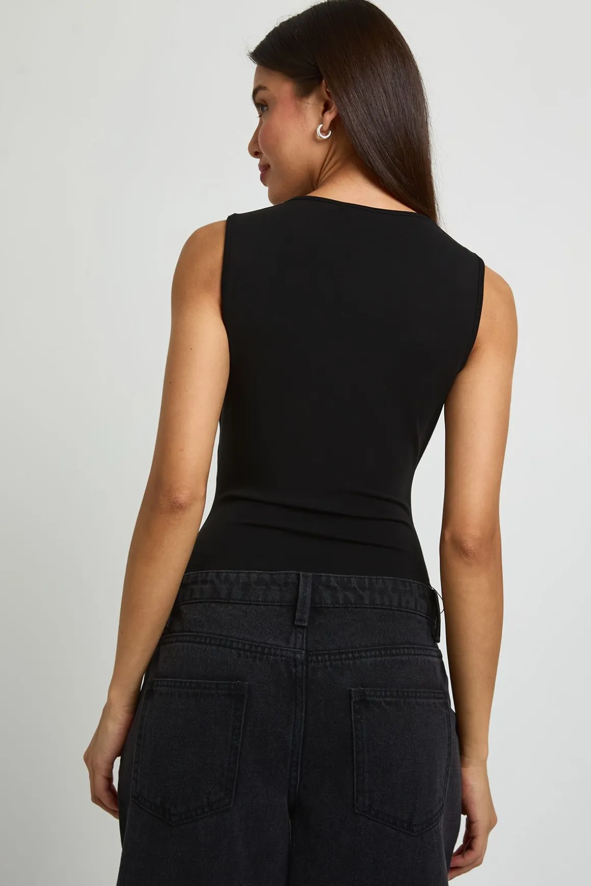 Body Décolleté Cœur En Tissu Lavé Premium