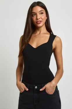 Body Décolleté Cœur En Tissu Lavé Premium