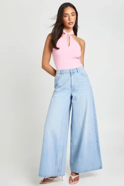Body Dos Nu À Détails De Coutures Et Col Licou