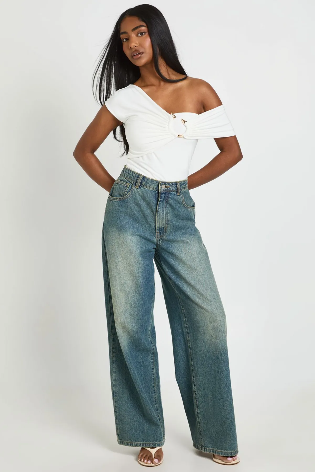 boohoo Body À Double Épaisseur Avec Détail Synthétique Et Tissu Fluide<Femme Tops