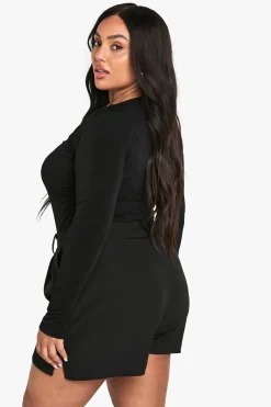 body drapé à détails torsadés