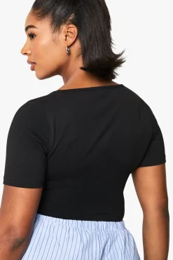 boohoo Body en coton grande taille à encolure carrée<Femme Tops