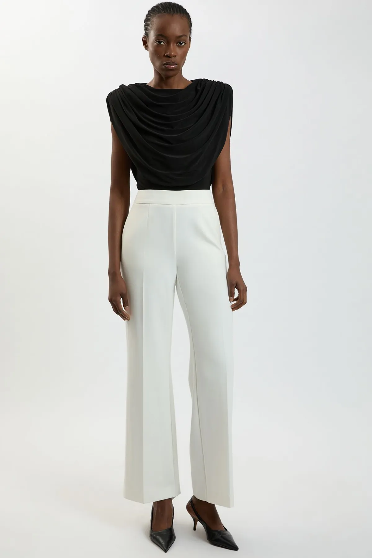 KarenMillen Body En Jersey À Col Bénitier Et Épaules Structurées<Femme Tops D’Automne|Tops