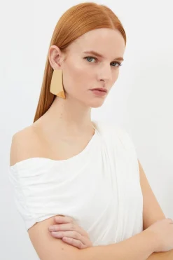 KarenMillen Body en jersey crêpe asymétrique<Femme Tops