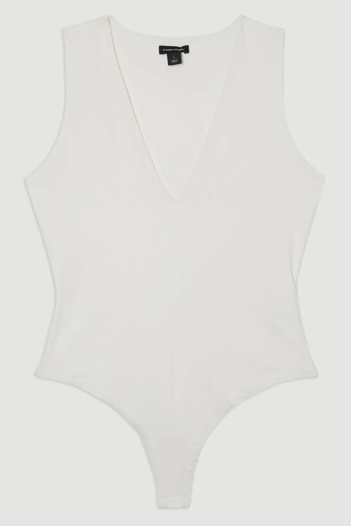 Body en jersey de coton extensible à encolure plongeante