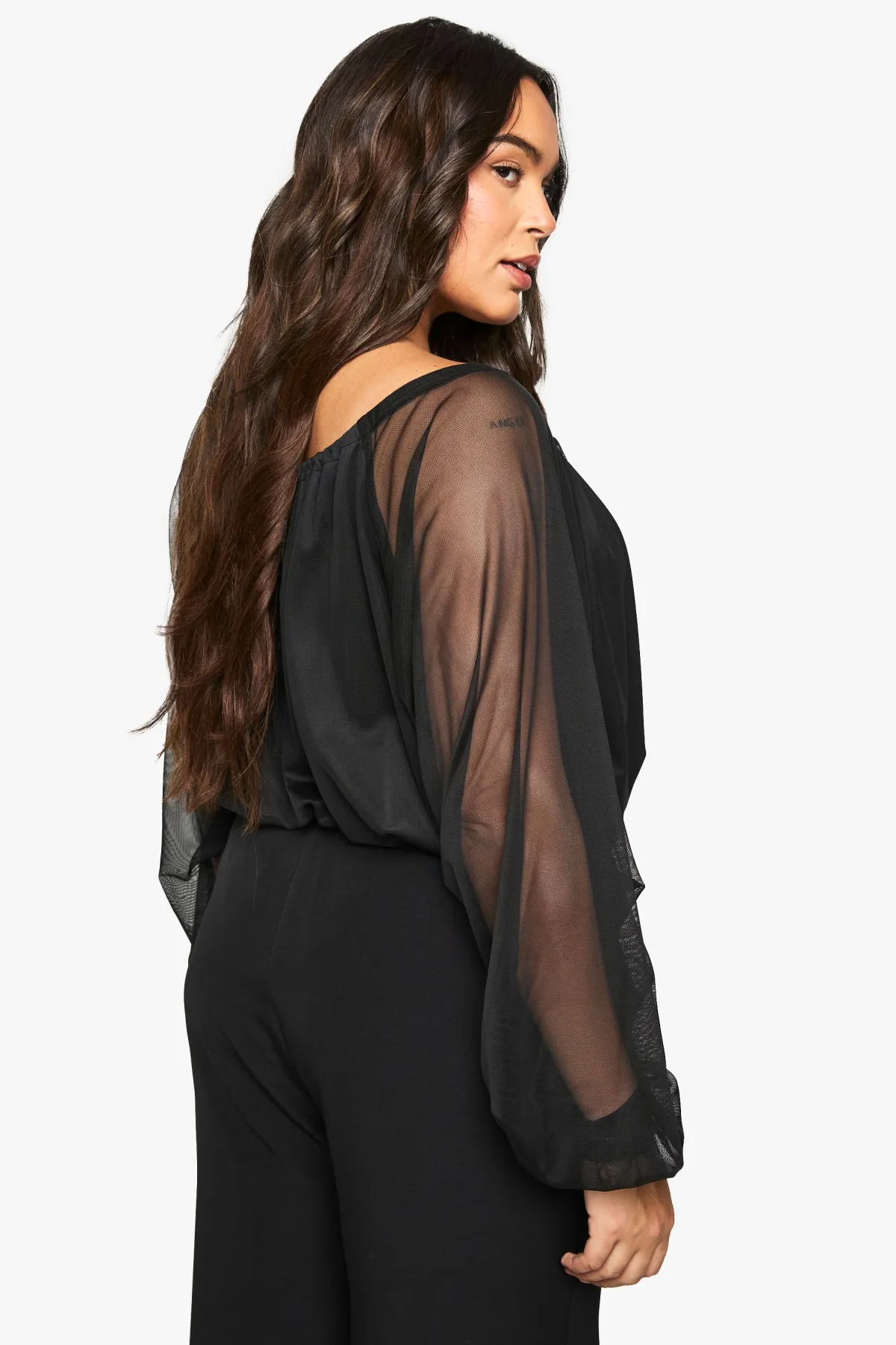 boohoo Body en résille à nouer sur le devant et décolleté œil-de-perdrix<Femme Tops