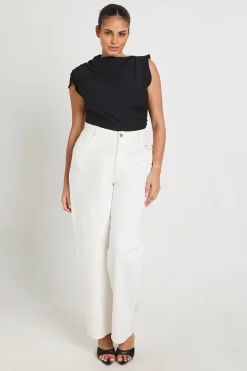 boohoo Body Froncé Grande Taille Avec Encolure Montante<Femme Tops