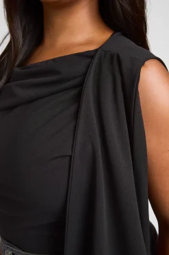 Body Grande Taille Avec Détail Drapé Épaules Dénudées