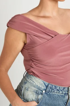 Body Grande Taille Bardot Avec Détail Torsadé