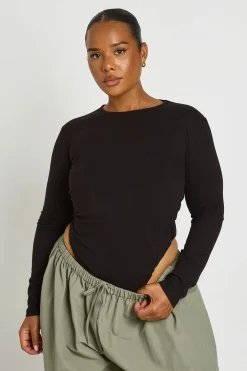 Body Grande Taille Col Rond Manches Longues