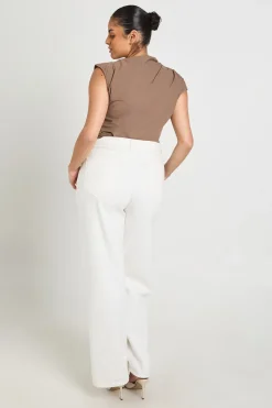 boohoo Body Grande Taille Froncé À Encolure Montante<Femme Tops