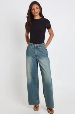 Body Grande Taille À Manches Courtes En Tissu Slinky Double Épaisseur
