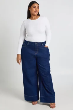 boohoo Body Grande Taille À Manches Longues Et Col Rond<Femme Basiques|Tops