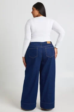 boohoo Body Grande Taille À Manches Longues Et Col Rond<Femme Basiques|Tops