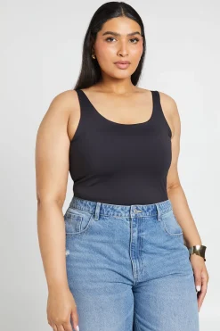 Body Grande Taille Seconde Peau À Bretelles Larges
