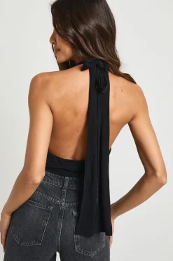 Body Licou à Double Couche Slinky avec Détail Foulard