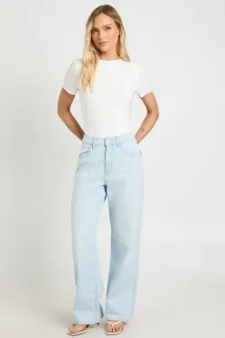 Body À Manches Courtes En Tissu Slinky Double Épaisseur Petite