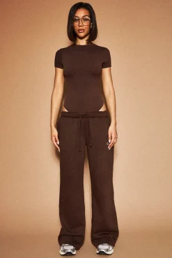 DSGN Studio Body À Manches Courtes Et Col Rond En Tissu Ultra-doux<Femme Dsgn Studio|Tops