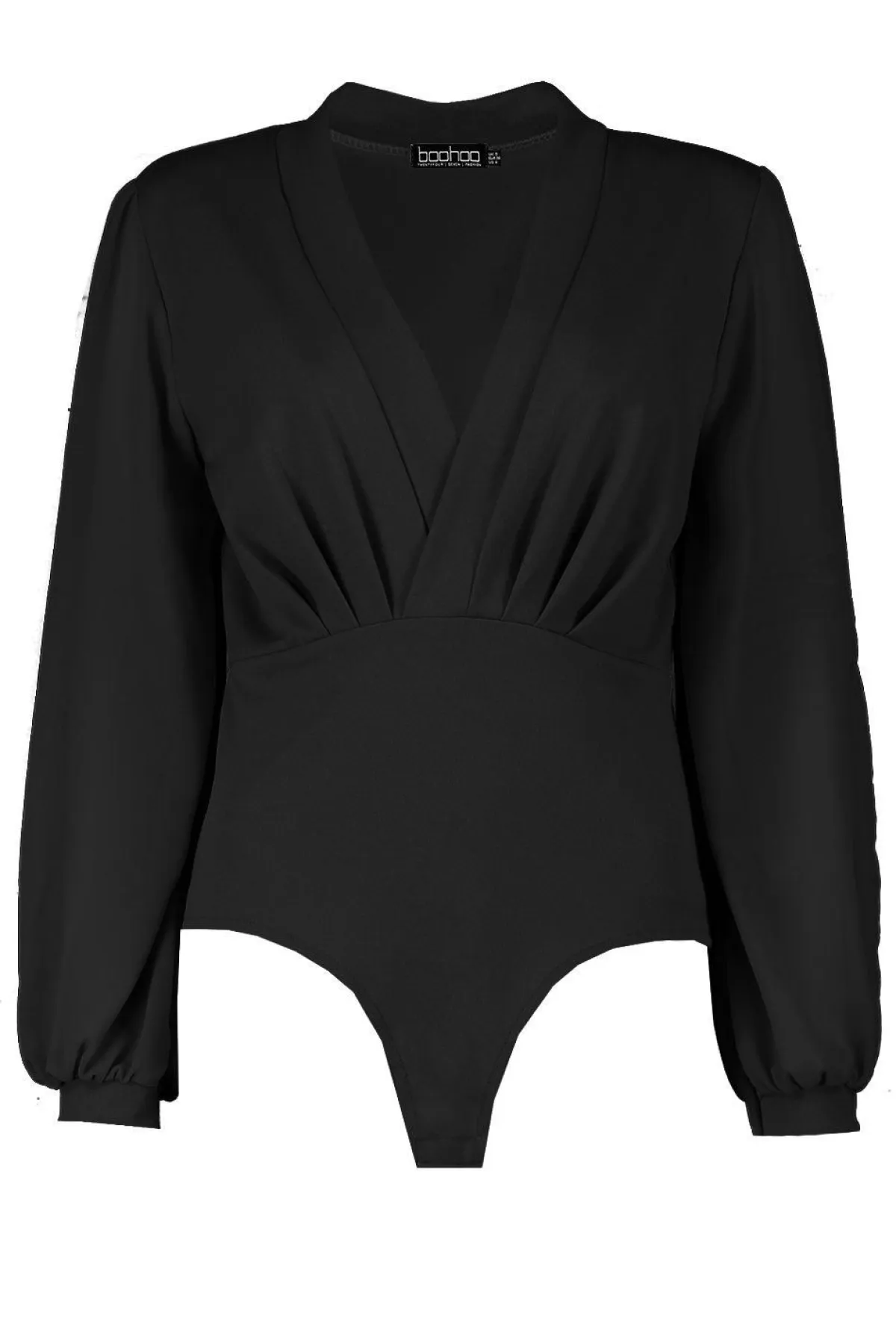 boohoo Body à manches en chiffon drapé<Femme Tops