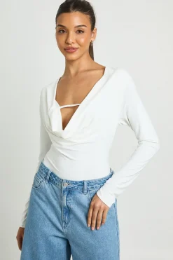 boohoo Body À Manches Longues Avec Col Bénitier Profond<Femme Tops
