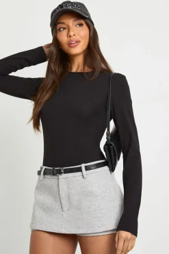 boohoo Body à manches longues à col rond<Femme Basiques|Tops