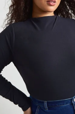 Body Manches Longues Ultra Doux À Encolure Rapportée