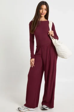boohoo Body à manches longues ultra doux<Femme Tops|Looks Bordeaux