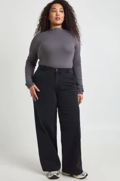 Body à Manches Longues Ultra Doux avec Col Intégré Taille Plus