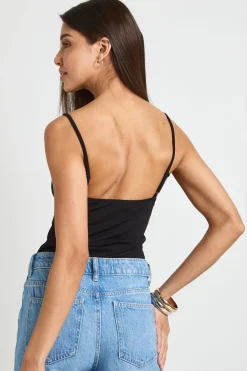 boohoo Body Moulant Premium À Bretelles Avec Découpes Contour<Femme Tops