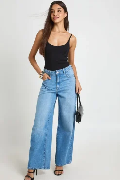 boohoo Body Moulant Premium À Bretelles Avec Découpes Contour<Femme Tops