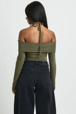 Body À Épaules Dénudées Avec Col Licou