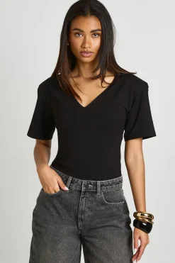 boohoo Body À Épaulettes Et Col En V<Femme Tops