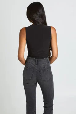 boohoo Body Sans Manches À Double Épaisseur Slinky Encolure Carrée Coupe Tall<Femme Tops