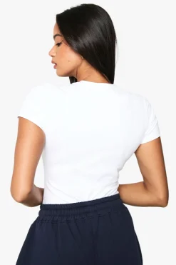 boohoo Body sculpté Peached à manches courtes<Femme Tops