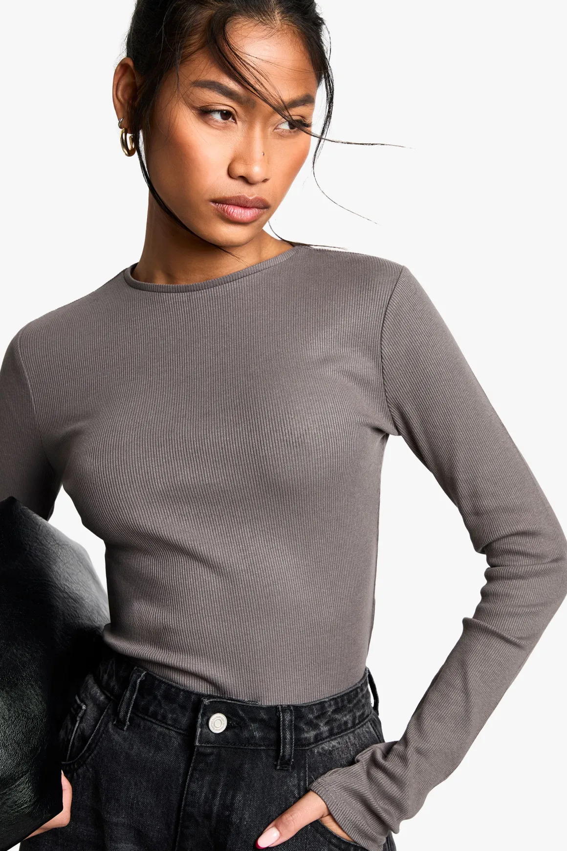 Bodysuit à manches longues à col rond Boohoo Basics, lot de 2