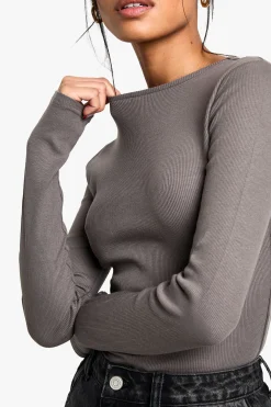 Bodysuit à manches longues à col rond Boohoo Basics, lot de 2