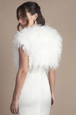 Boléro de Mariée à Plumes