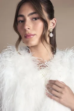 Boléro de Mariée à Plumes