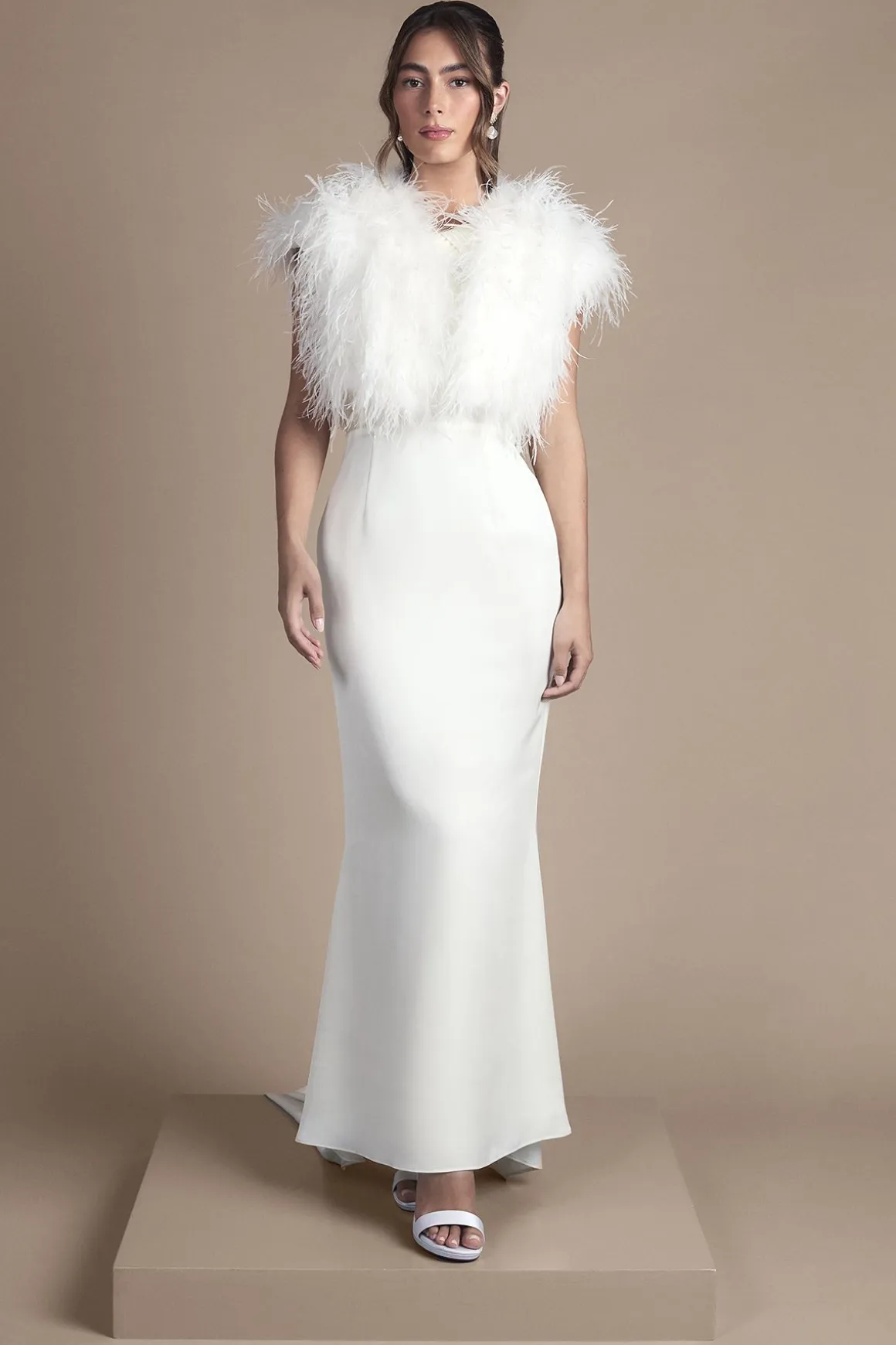 Boléro de Mariée à Plumes