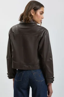 Bomber Avec Détail À Patte En Synthétiquecuir