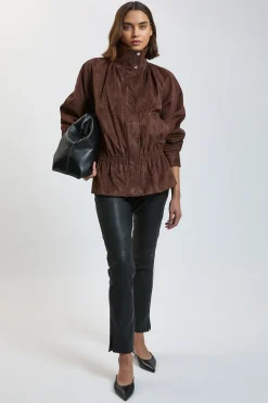 KarenMillen Bomber Col Mont En Synthétique<Femme Vestes & Manteaux|Bombers