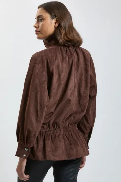 KarenMillen Bomber Col Mont En Synthétique<Femme Vestes & Manteaux|Bombers