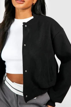 Bomber court effet laine